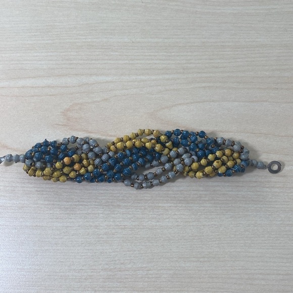 Teng Yue Braided bead Bracelet Yellow, Blue, Grey - Picture 2 of 5